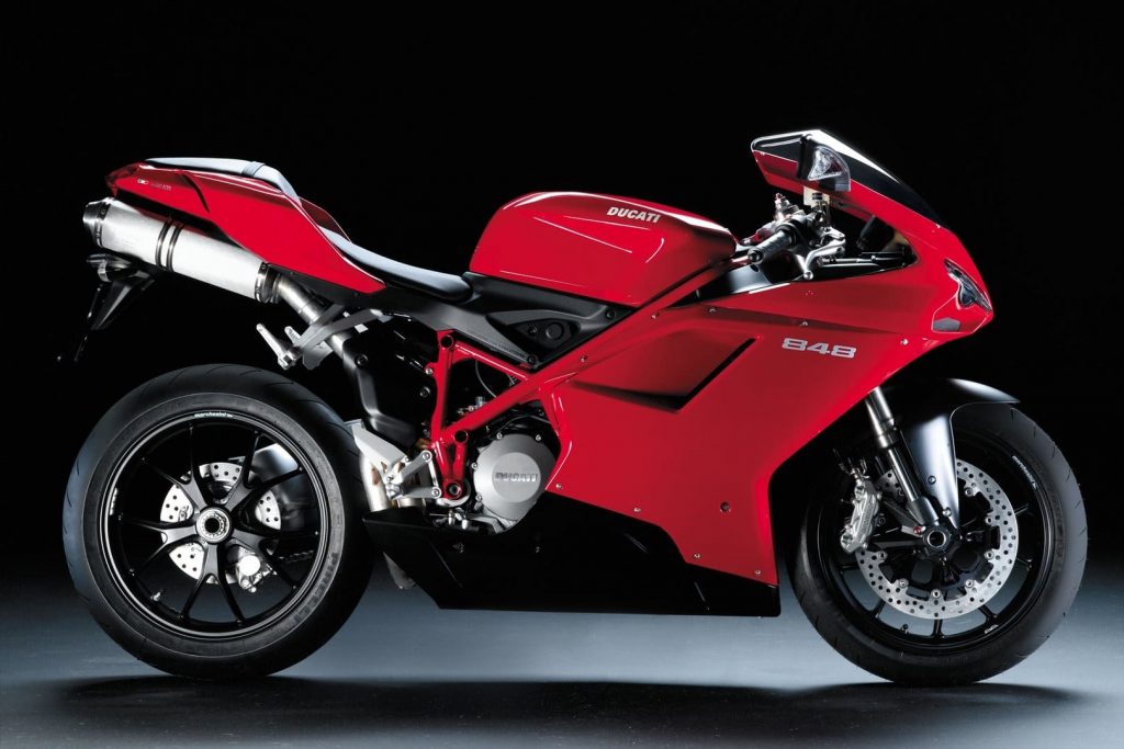 Ducati 848 base model red and black RHS studio