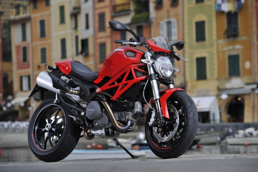Ducati Monster 796 red outdoor rhs