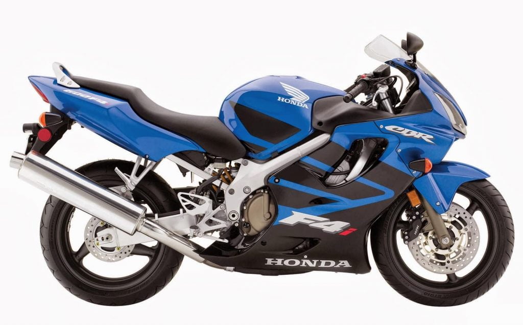 Honda CBR600F4i blue and black