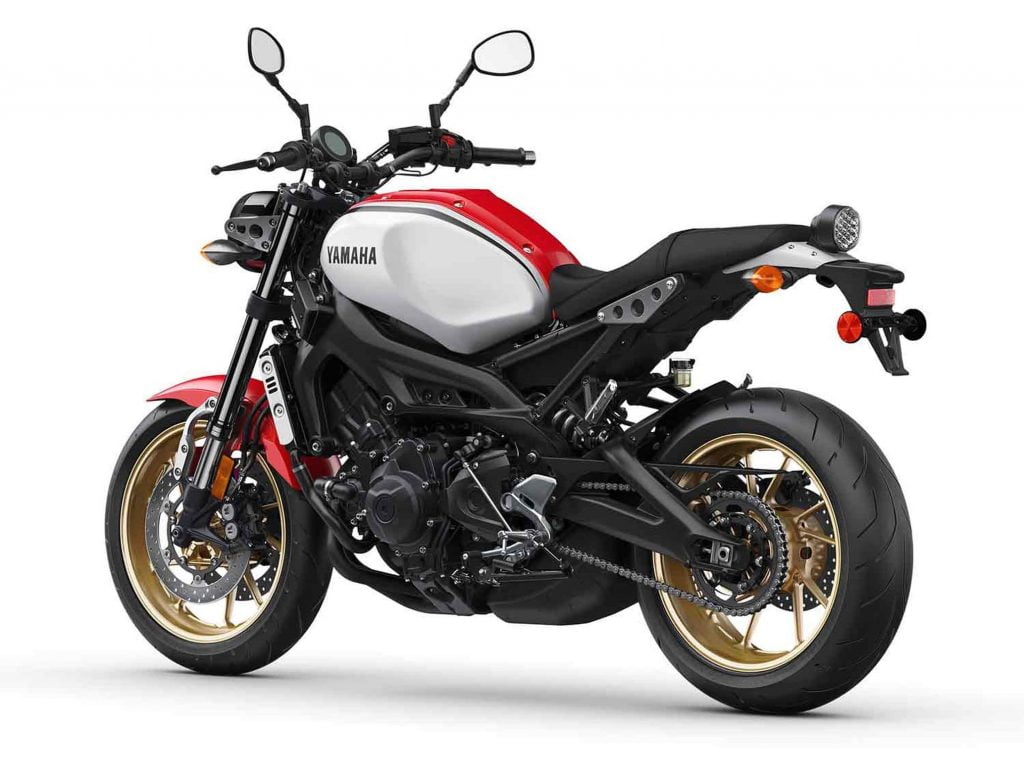 Red and white Yamaha XSR900
