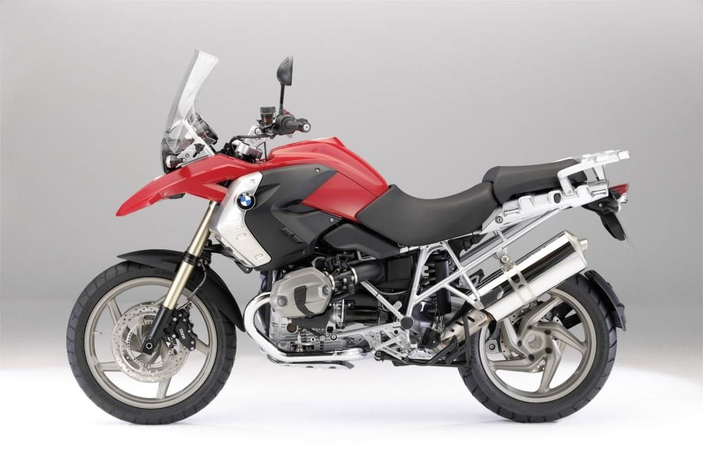 BMW R 1200 GS red LHS view