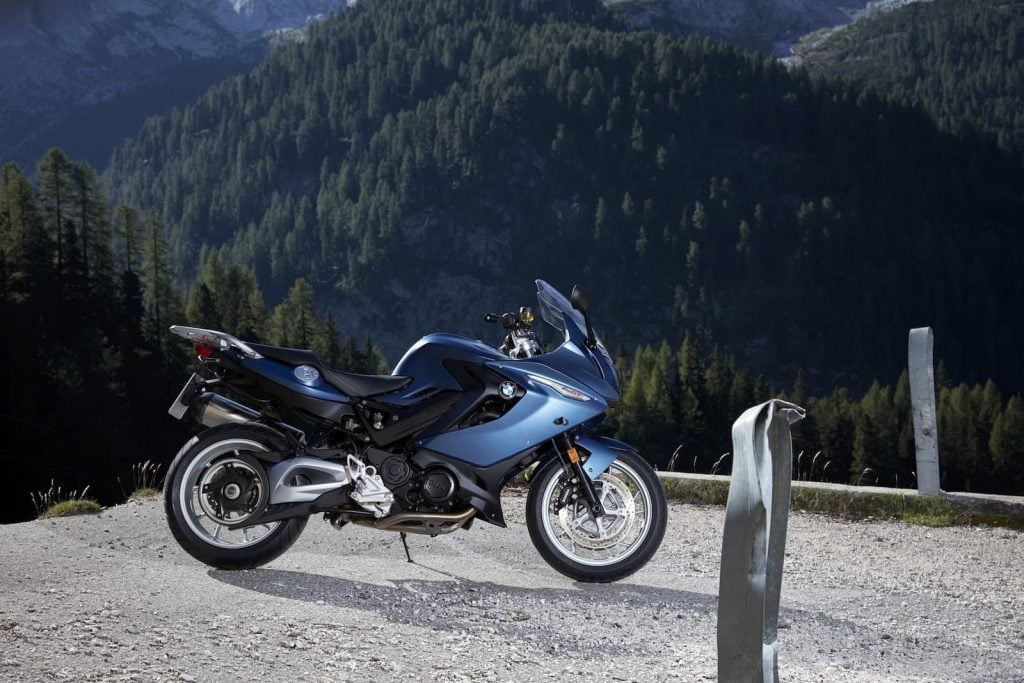 2017 2018 2019 BMW F 800 GT blue with mountains in background