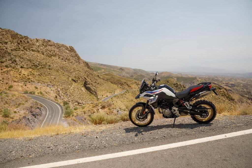 2018 2019 2020 BMW F 850 GS parked on side of road