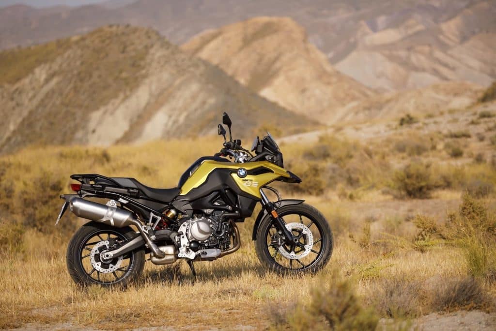2019 gold BMW F 750 GS outdoors in grass