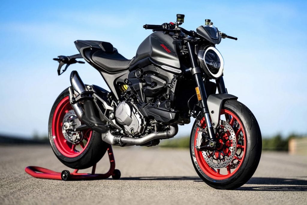 2021 Ducati Monster 937 side profile on track