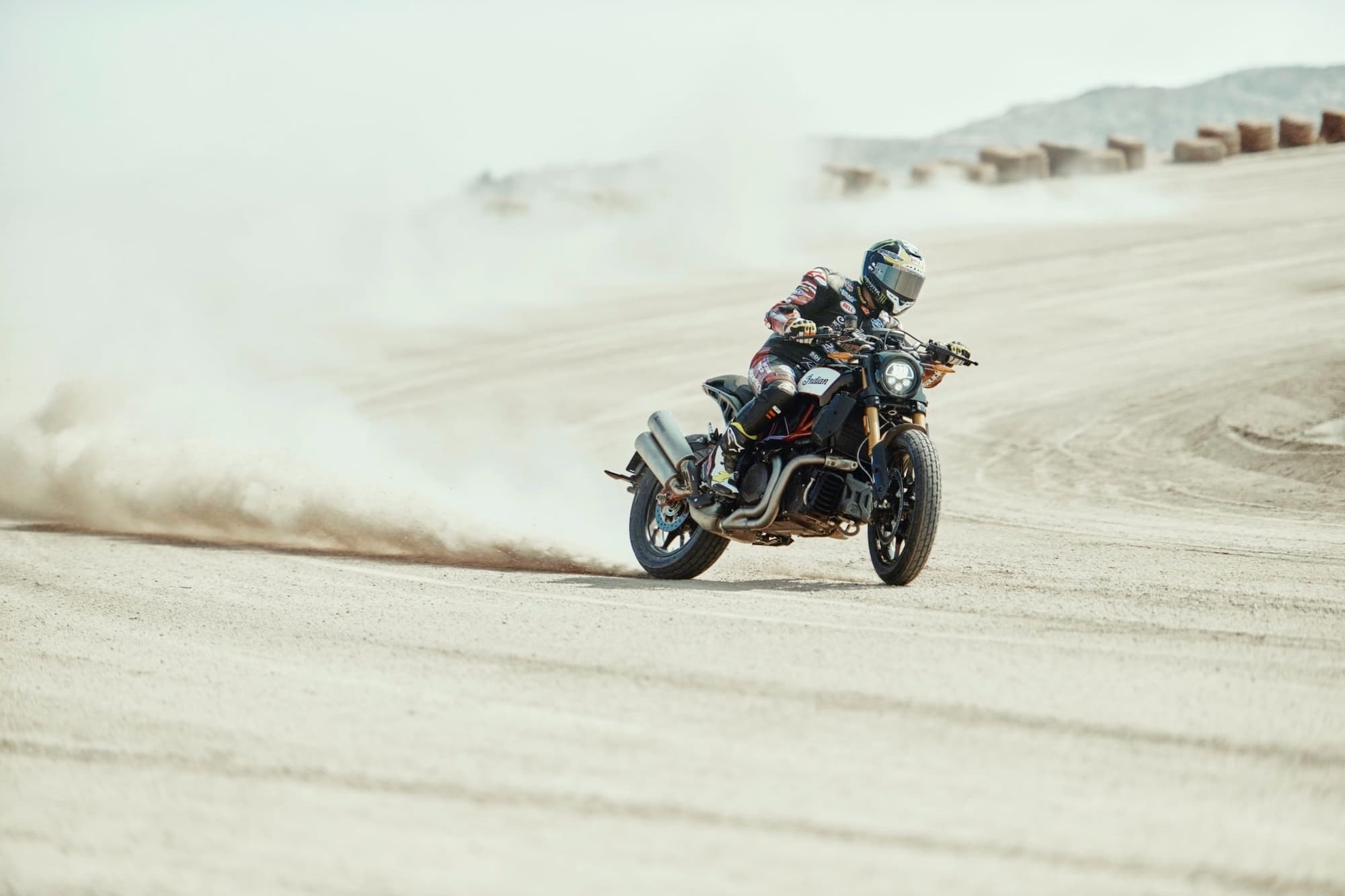 Riding the FTR 1200 S on dirt track