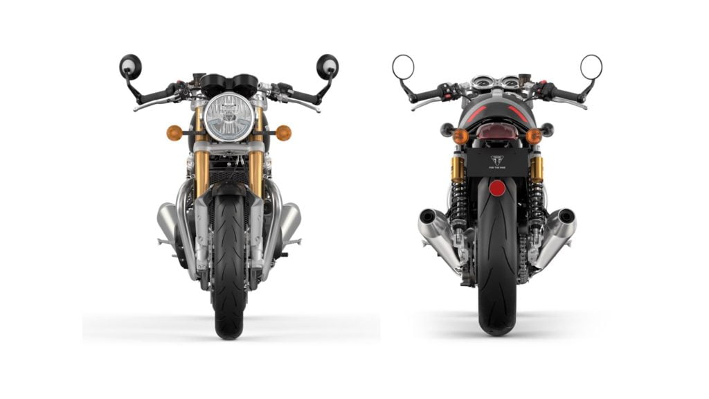 Triumph Thruxton RS 1200 2020 Studio front and rear