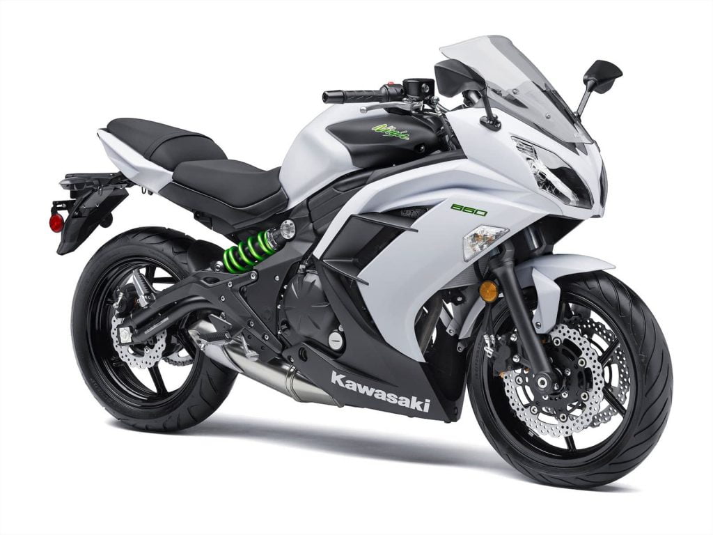 White Kawasaki Ninja 650 RHS 2015