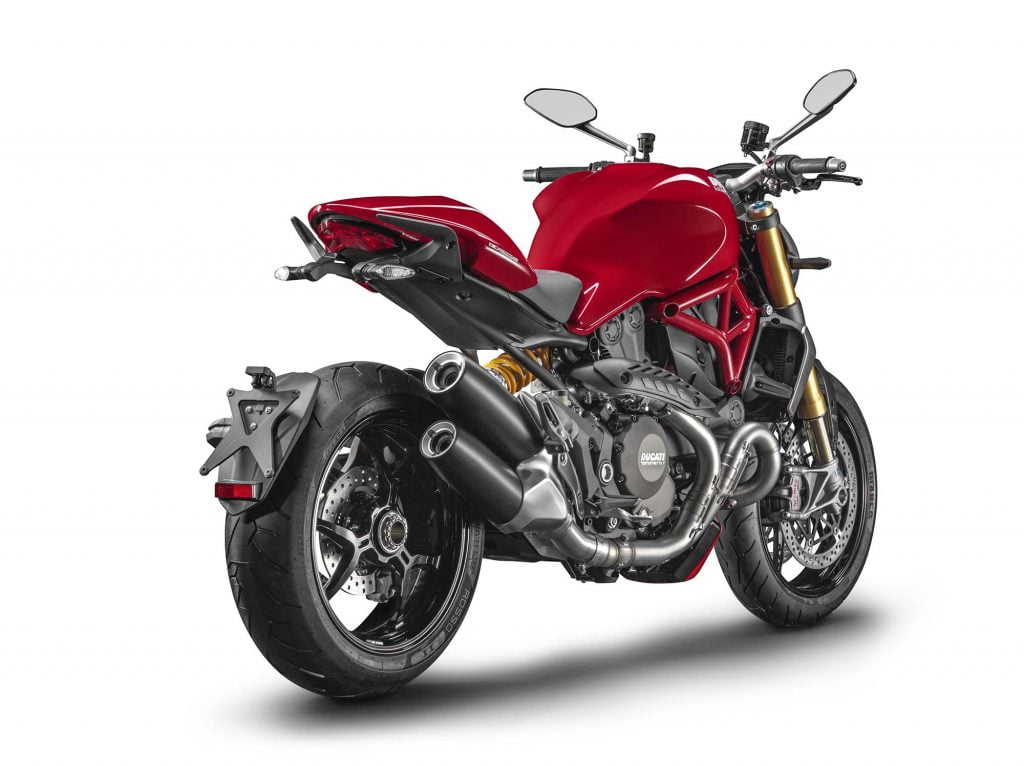 2014-2016 Ducati Monster 1200 S studio red rear