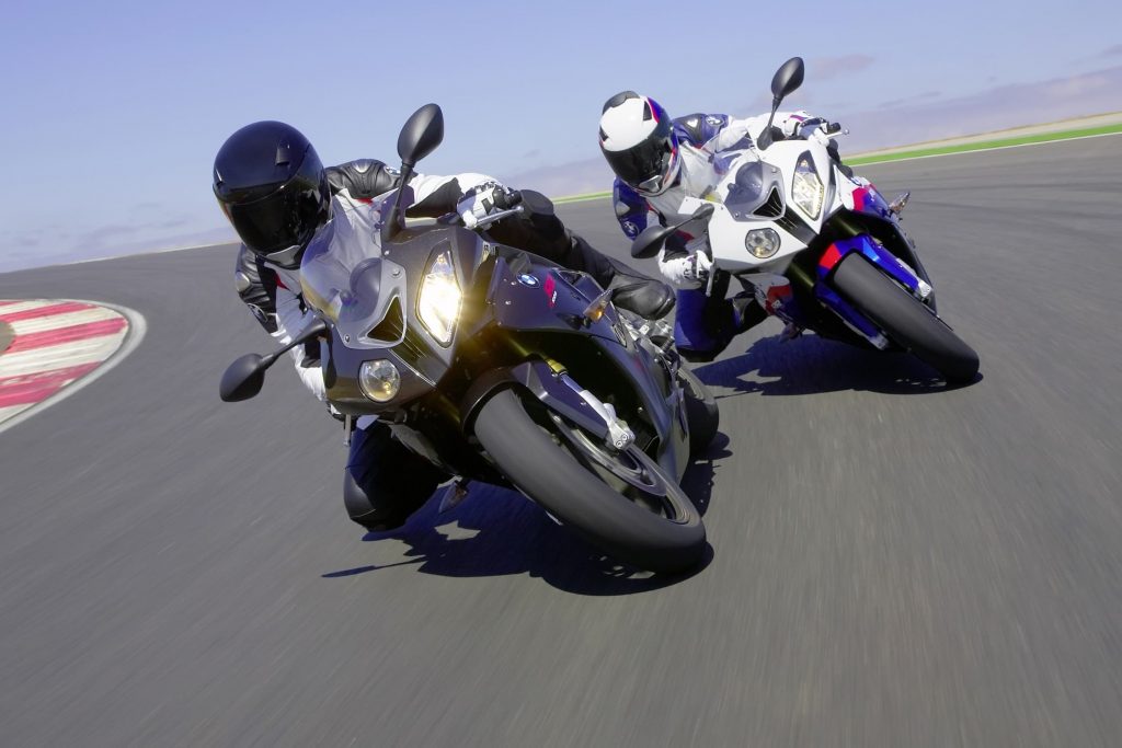 BMW S 1000 RR ridin gon track black and race colors
