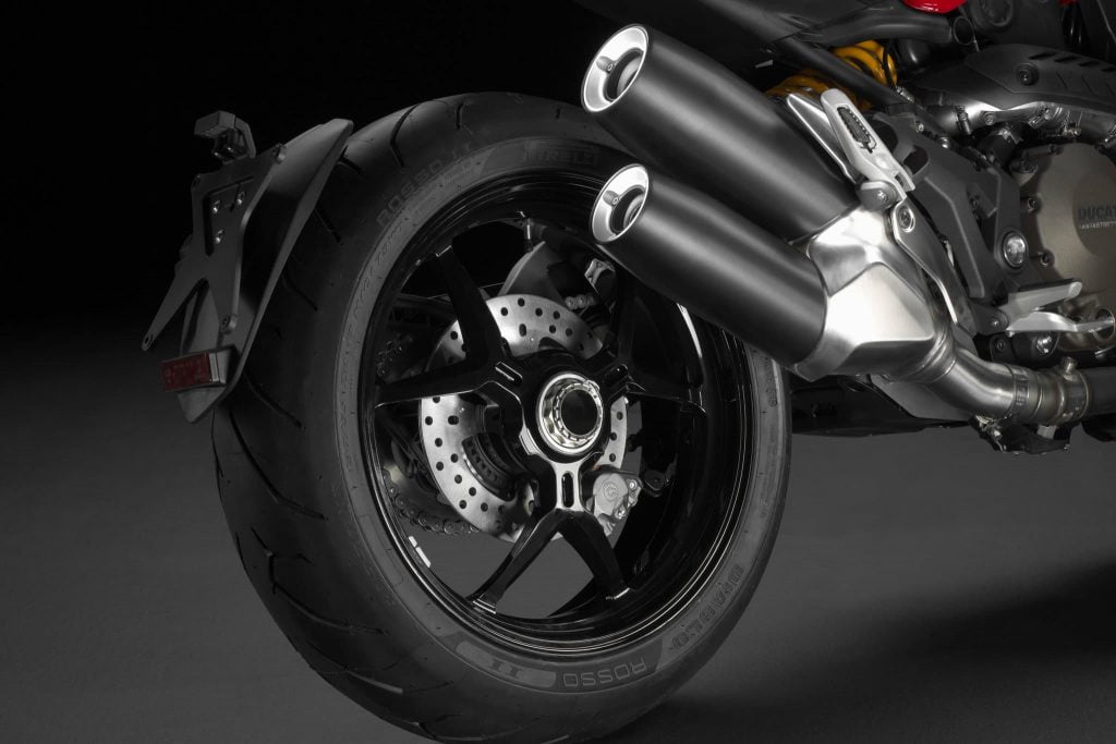 Ducati Monster 1200 S 2017 onward indoor studio exposed rear wheel