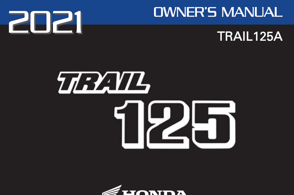 Honda Trail 125 maintenance schedule table front cover