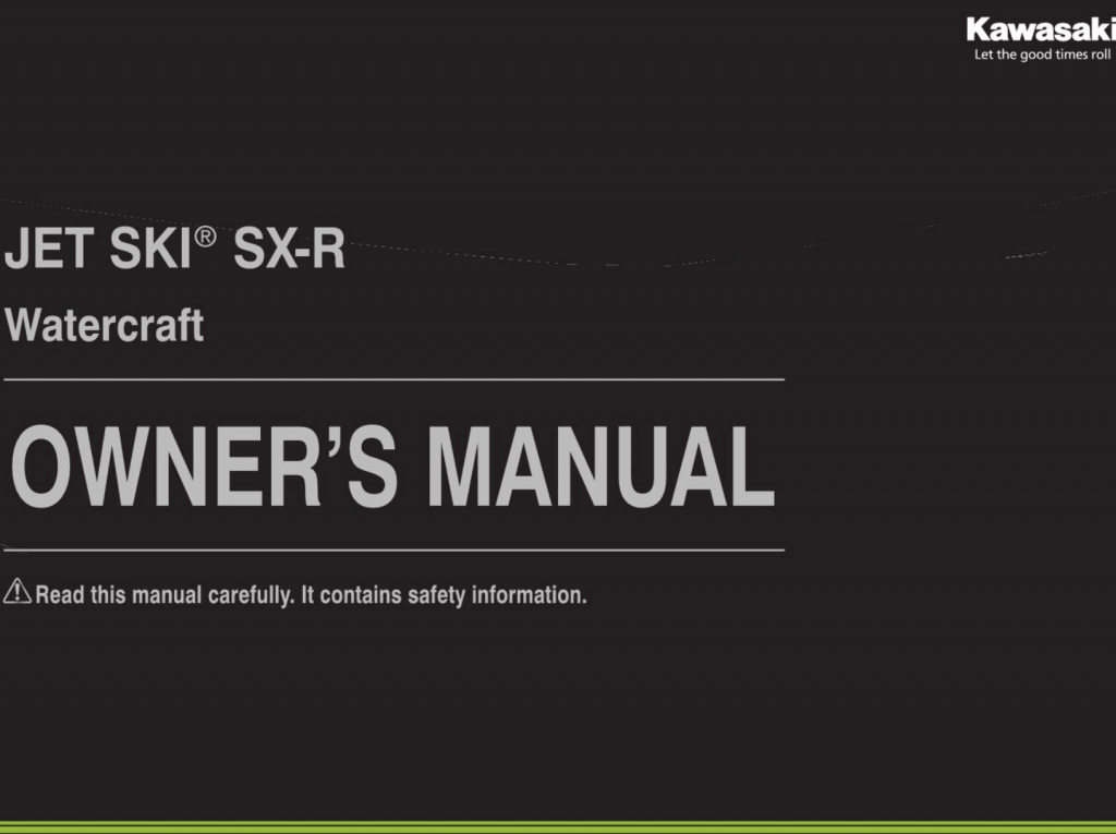 Kawasaki Jet Ski SX-R maintenance schedule 1