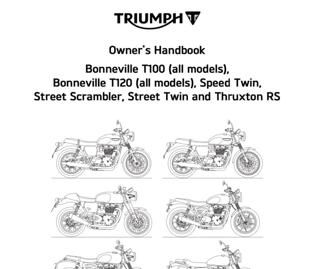 Triumph Bonneville T120 2021 maintenance schedule screenshot 1